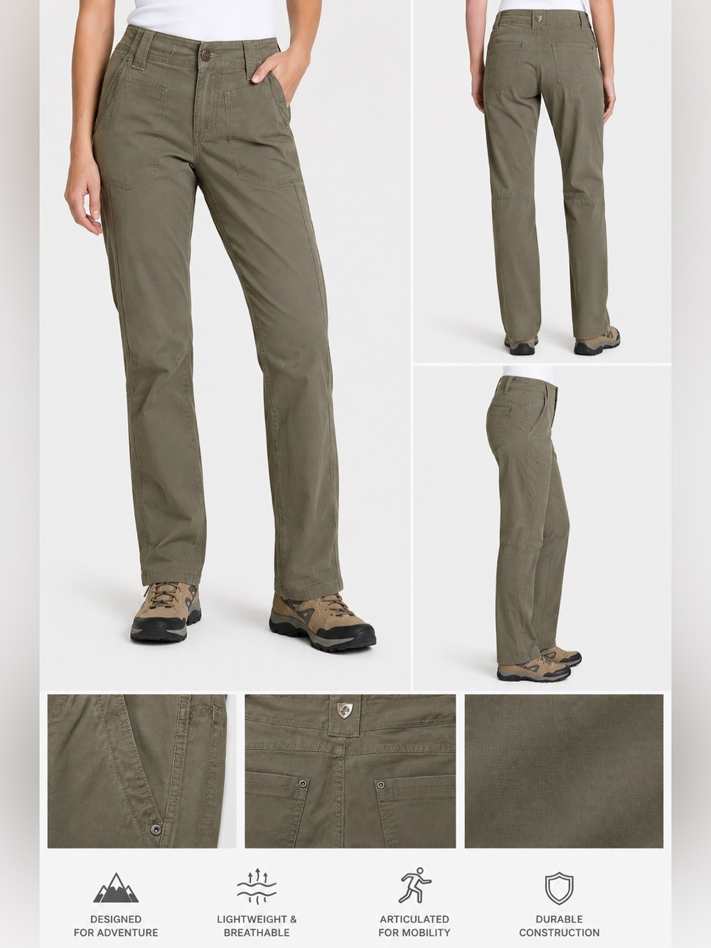 KÜHL Outdoor Hiking Pants Women’s
Travel Pants Olive Green Size 2